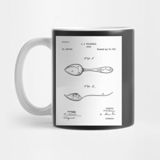 Kitchen Spoon Patent - Cook Chef Farmhouse Decor Art - White Mug